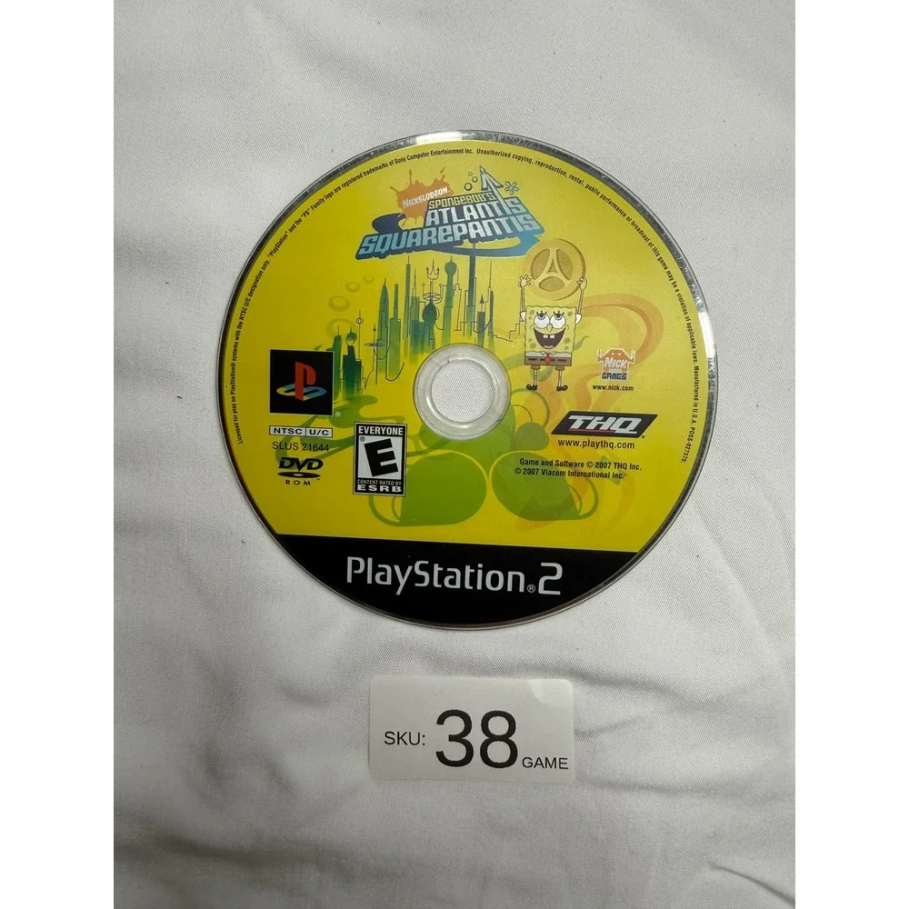 SpongeBob Atlantis SquarePantis PS2 PlayStation 2 SLUS 21644 Disc Only